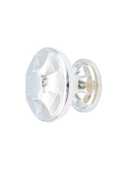 Empire Cabinet Knob - 1 3/8 inch Diameter in Polished Nickel.